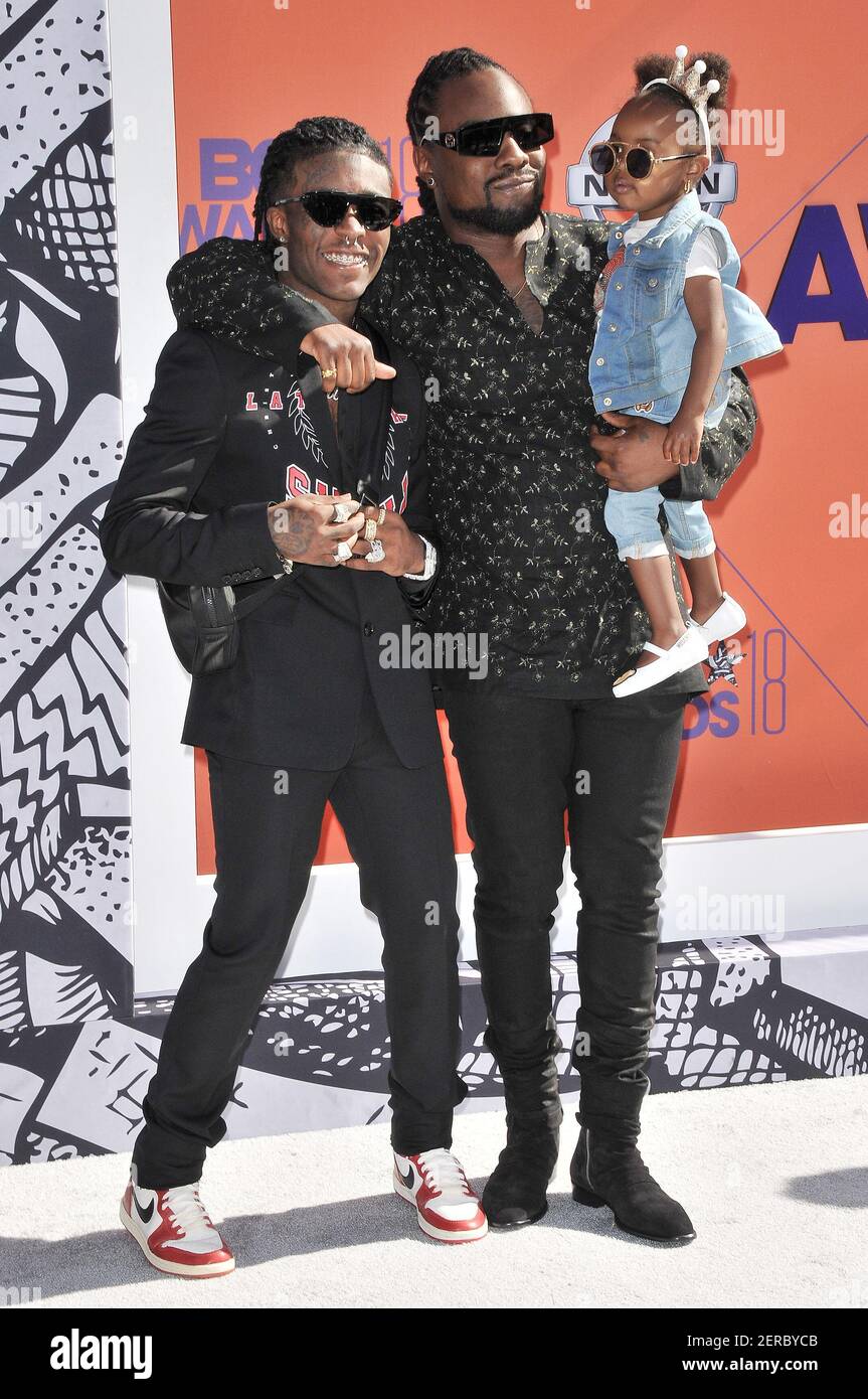 (L-R) Lil Uzi Vert, Wale and Daughter Zyla Moon Oluwakemi at the 2018 ...