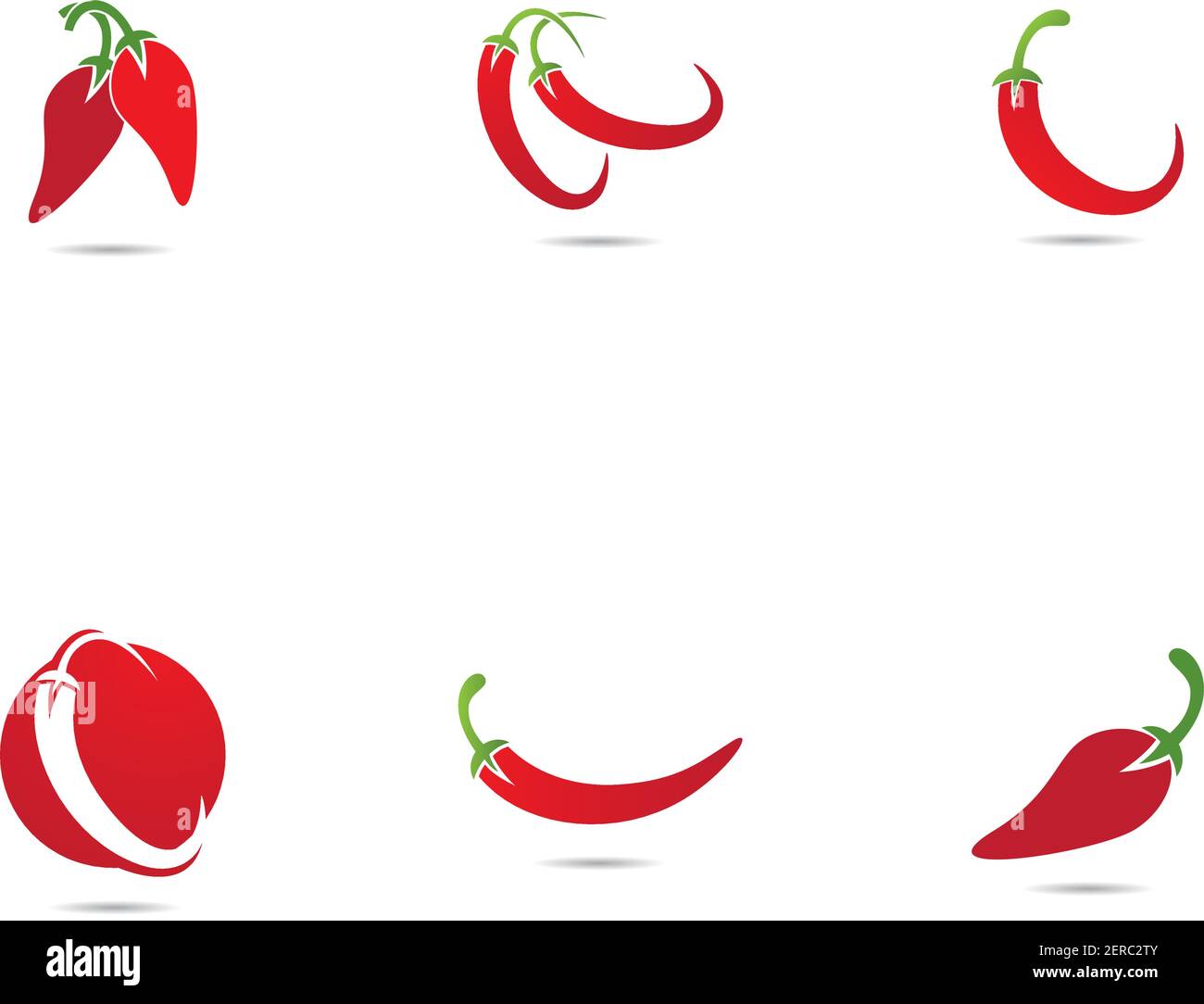 Chili logo template vector icon illustration design Stock Vector