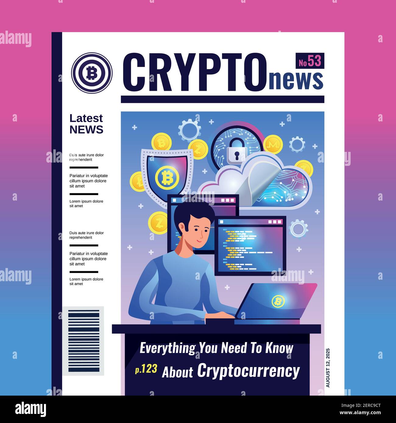 Crypto news Stock Vector Images - Alamy