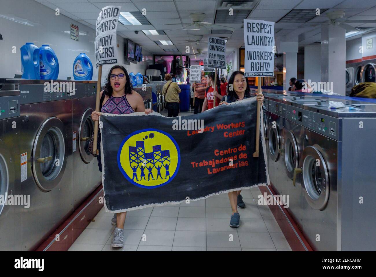On June 28, 2018; the workers at TYS Laundromat, a retail laundromat