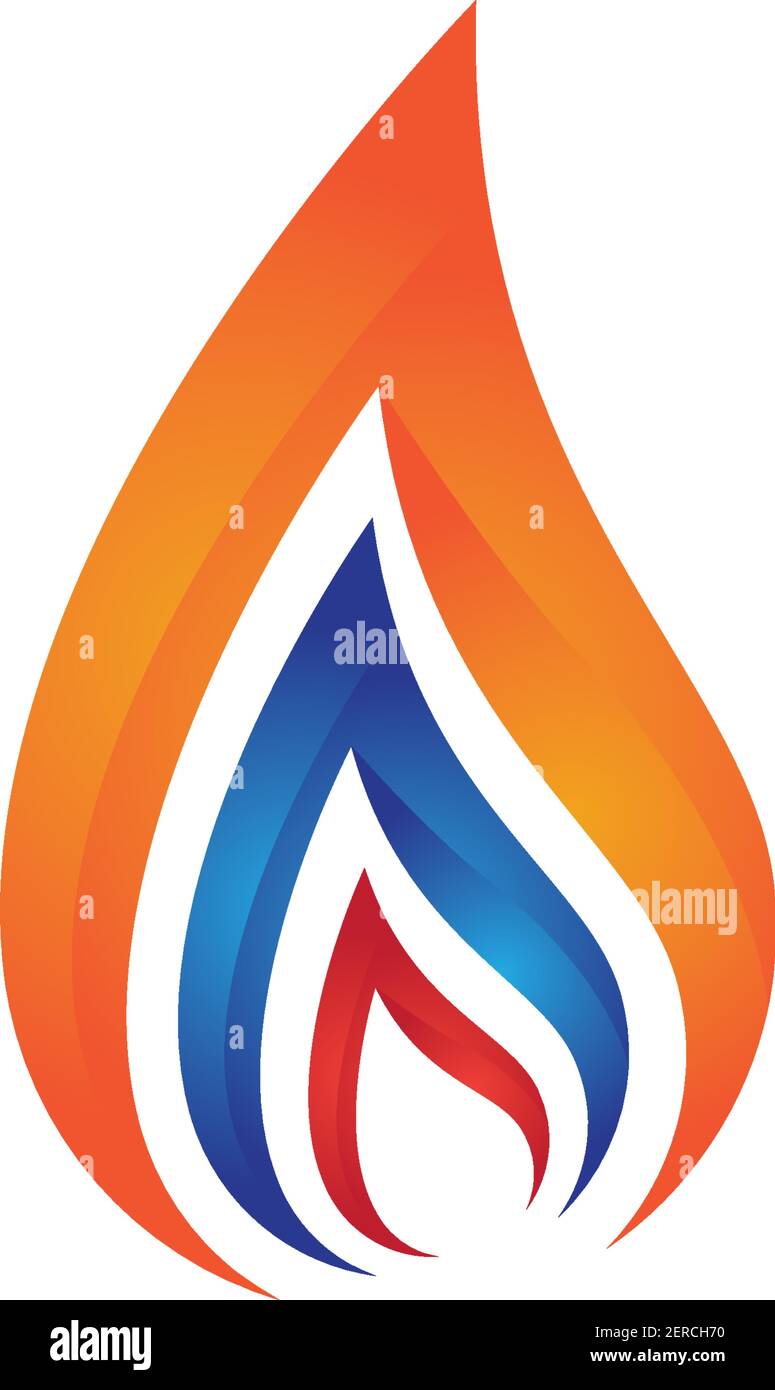 Fire flame Logo Template vector icon Oil, gas and energy logo concep ...