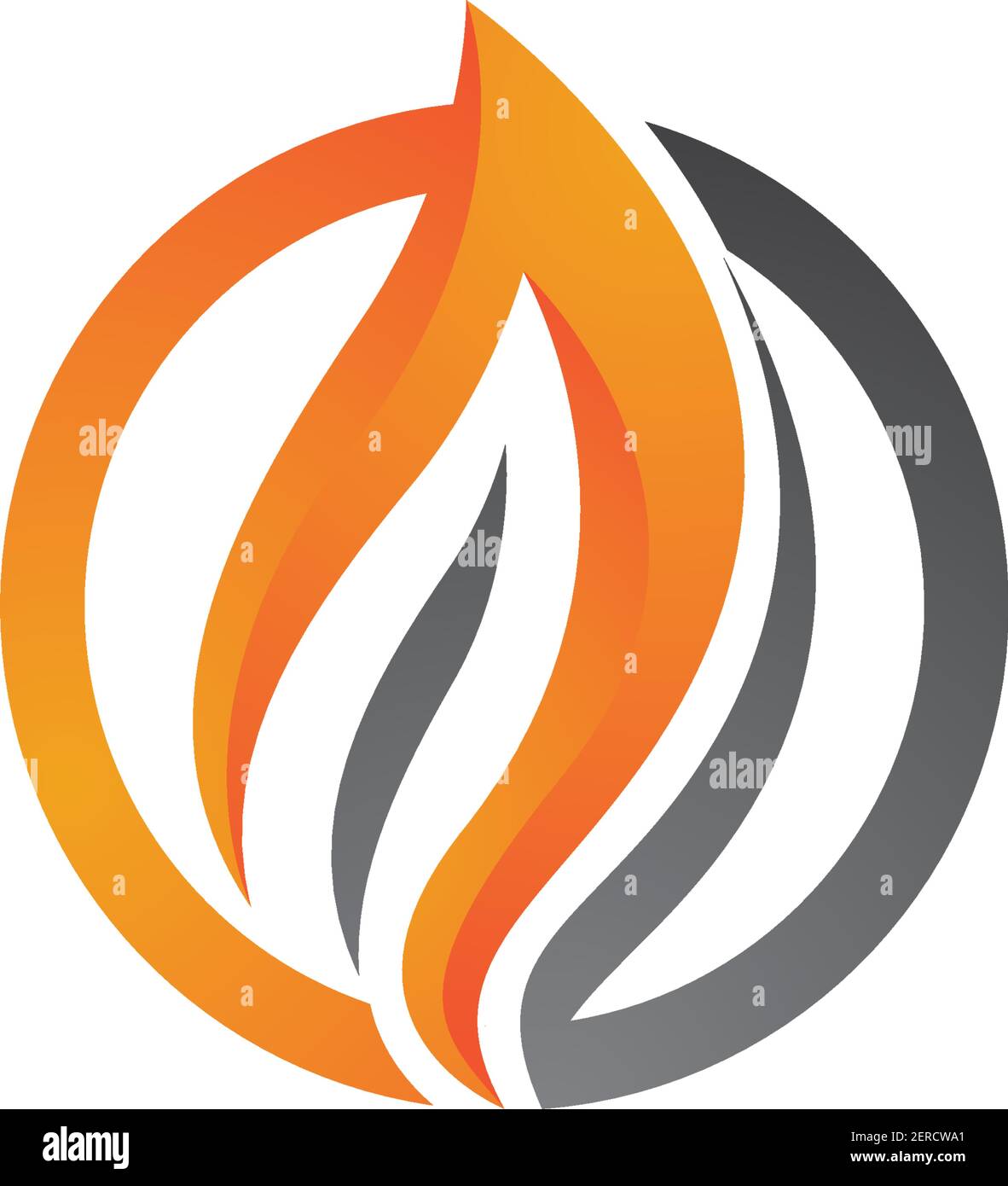 Fire flame Logo Template vector icon Oil, gas and energy logo concept ...