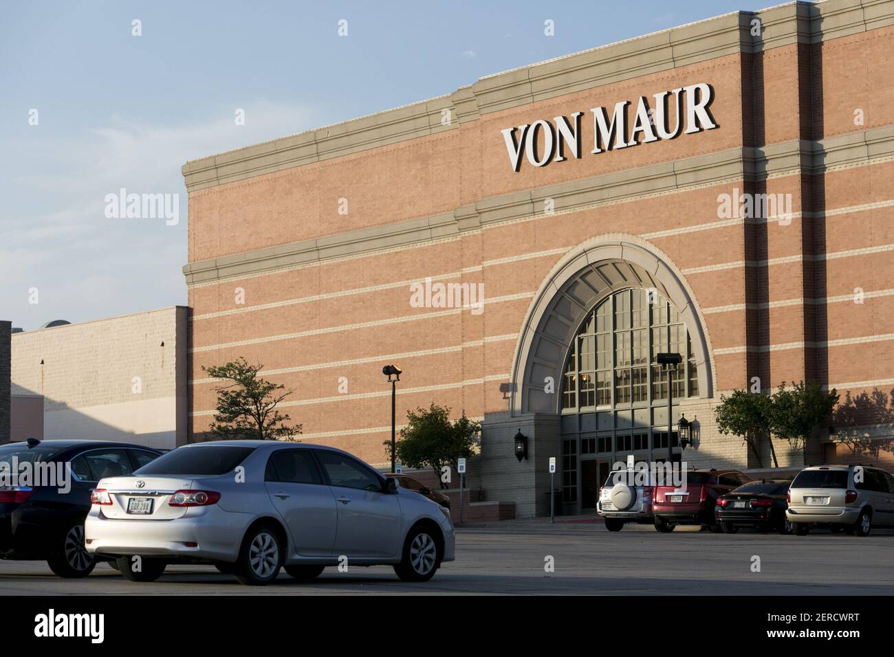 A logo sign outside of a Von Maur, Inc., retail store in Omaha ...