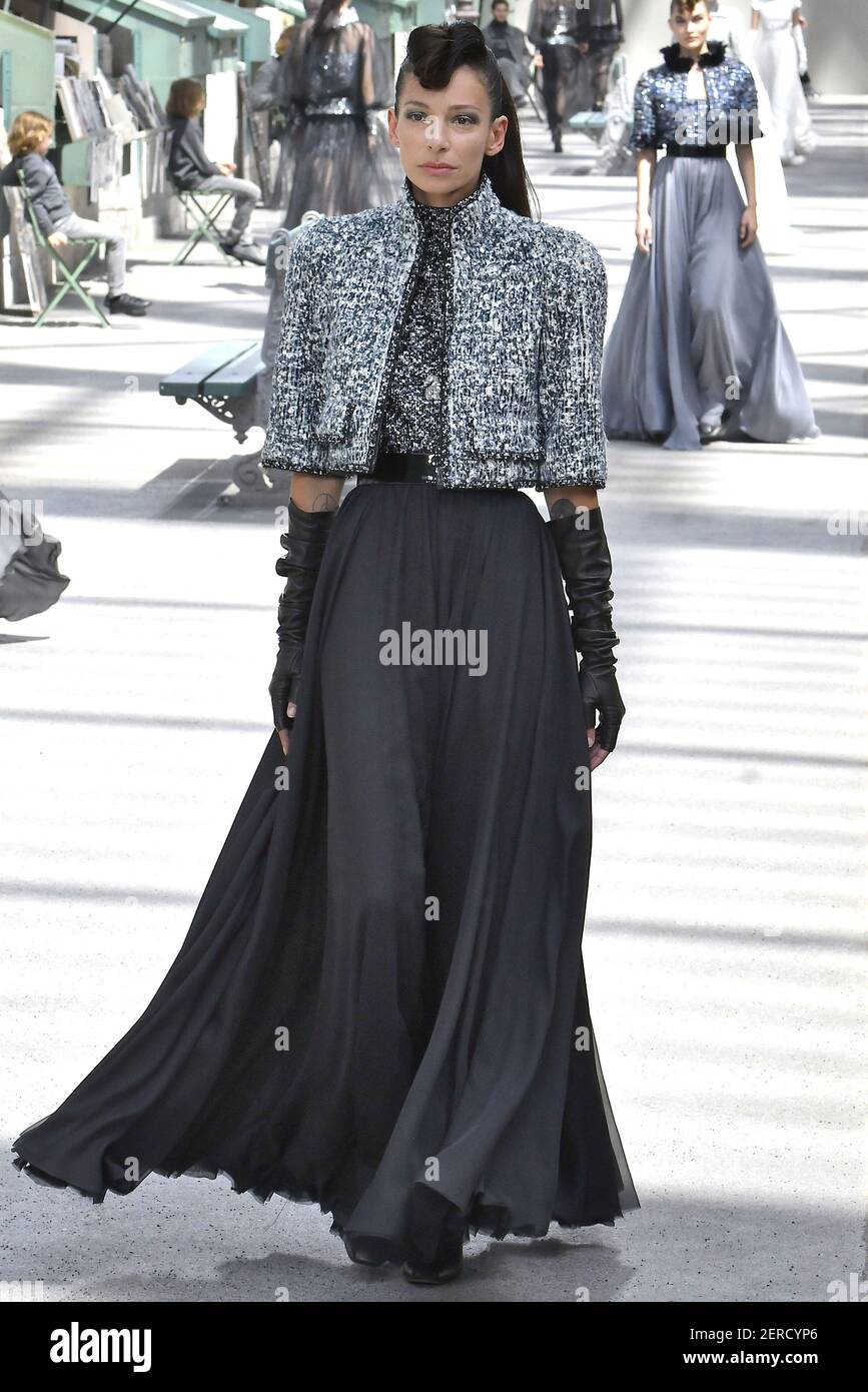 Amanda Sanchez walks on the runway during the Chanel Haute Couture Fall  Winter 2018 Fashion Show held in Paris, France on July 3, 2018. (Photo by  Jonas Gustavsson/Sipa USA Stock Photo - Alamy