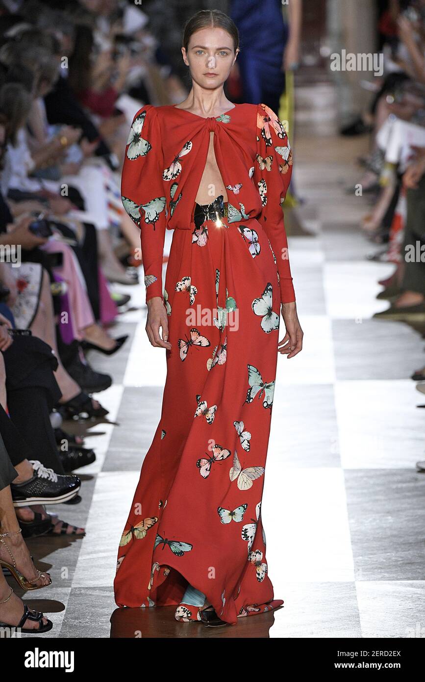 Vlada Roslyakova walks on the runway during the Schiaparelli Haute Couture  Fall Winter 2018 Fashion Show held in Paris, France on July 2, 2018. (Photo  by Jonas Gustavsson/Sipa USA Stock Photo - Alamy