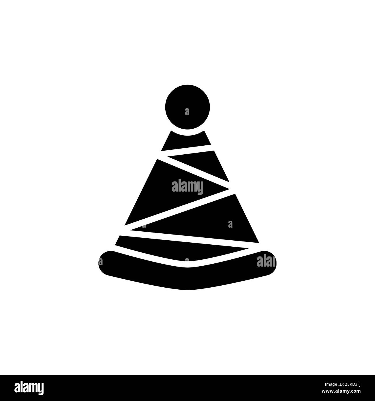 Paper cone hat Black and White Stock 
