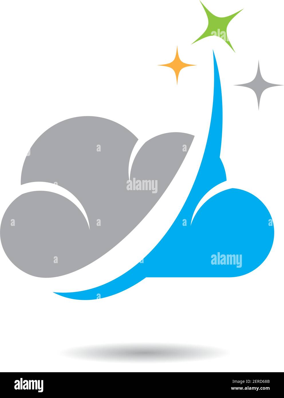 cloud technology vector logo template design Stock Vector