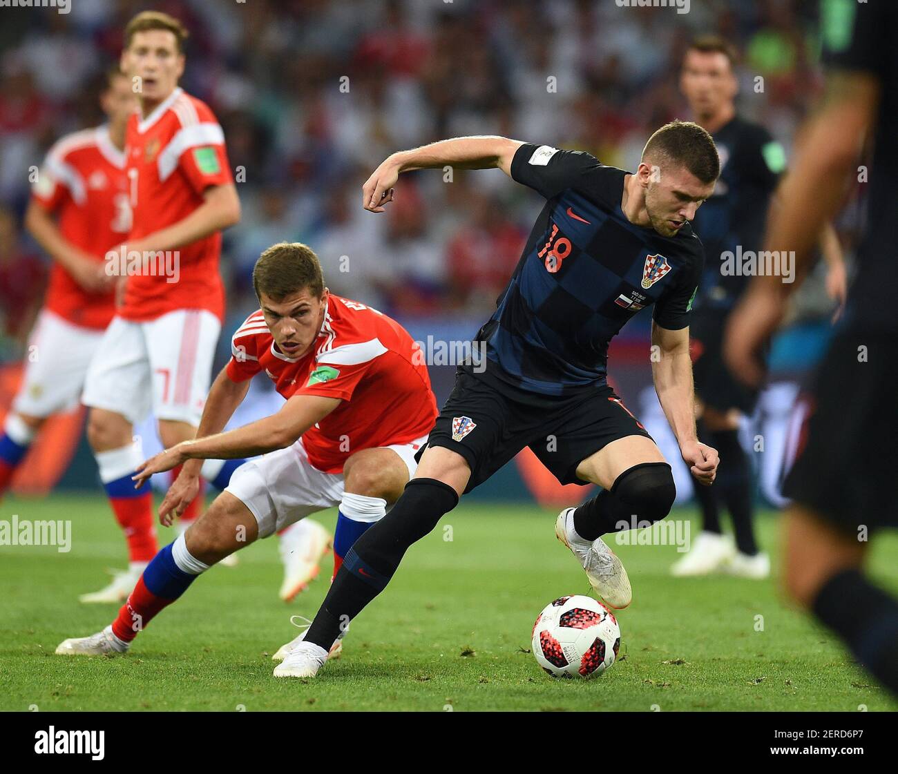 Croatian Vs. Russian FIFA World Cup Russia 2018. 1/4 finals. Croatia vs Russia. Croatia's ...
