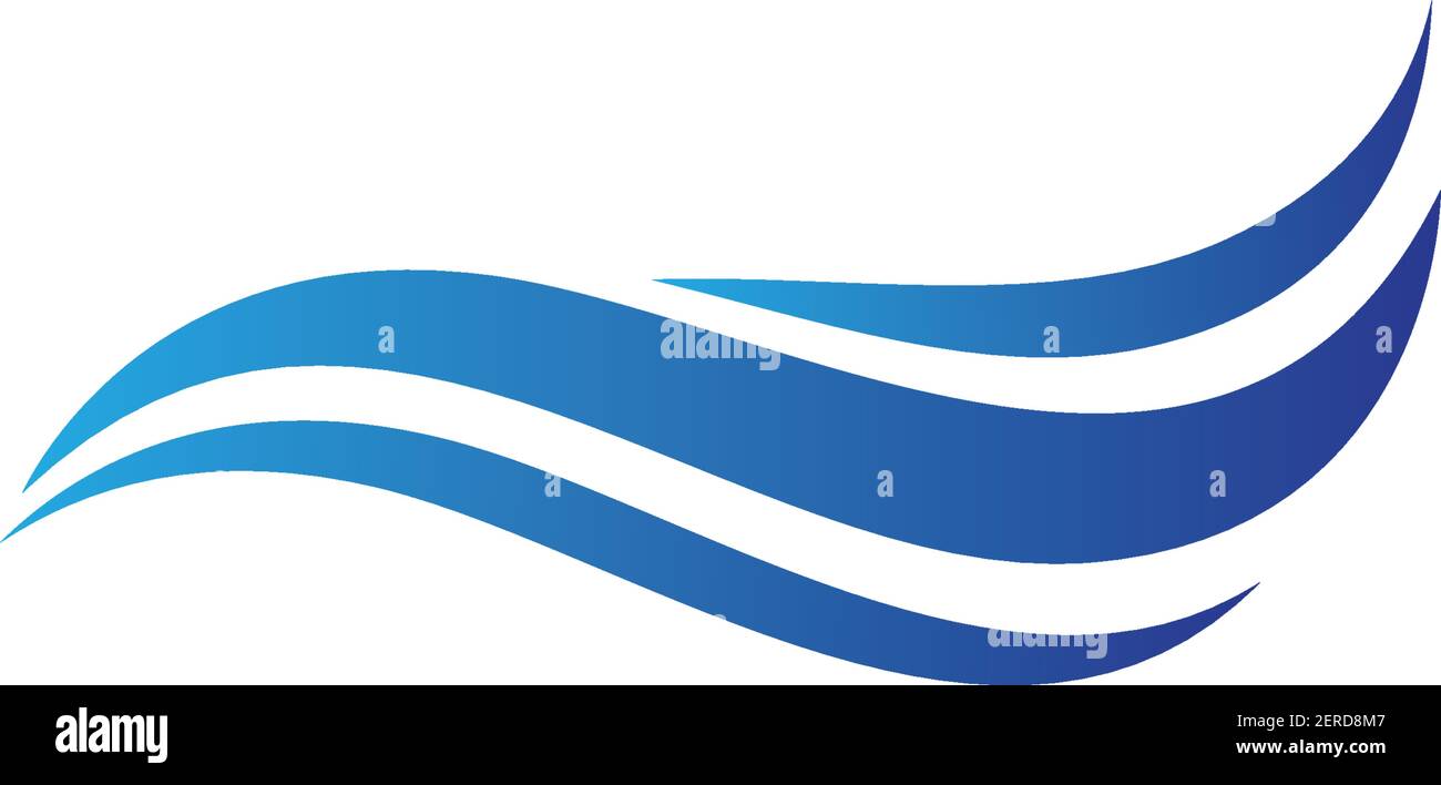 Water Wave logo vector icon illustration design Stock Vector Image ...