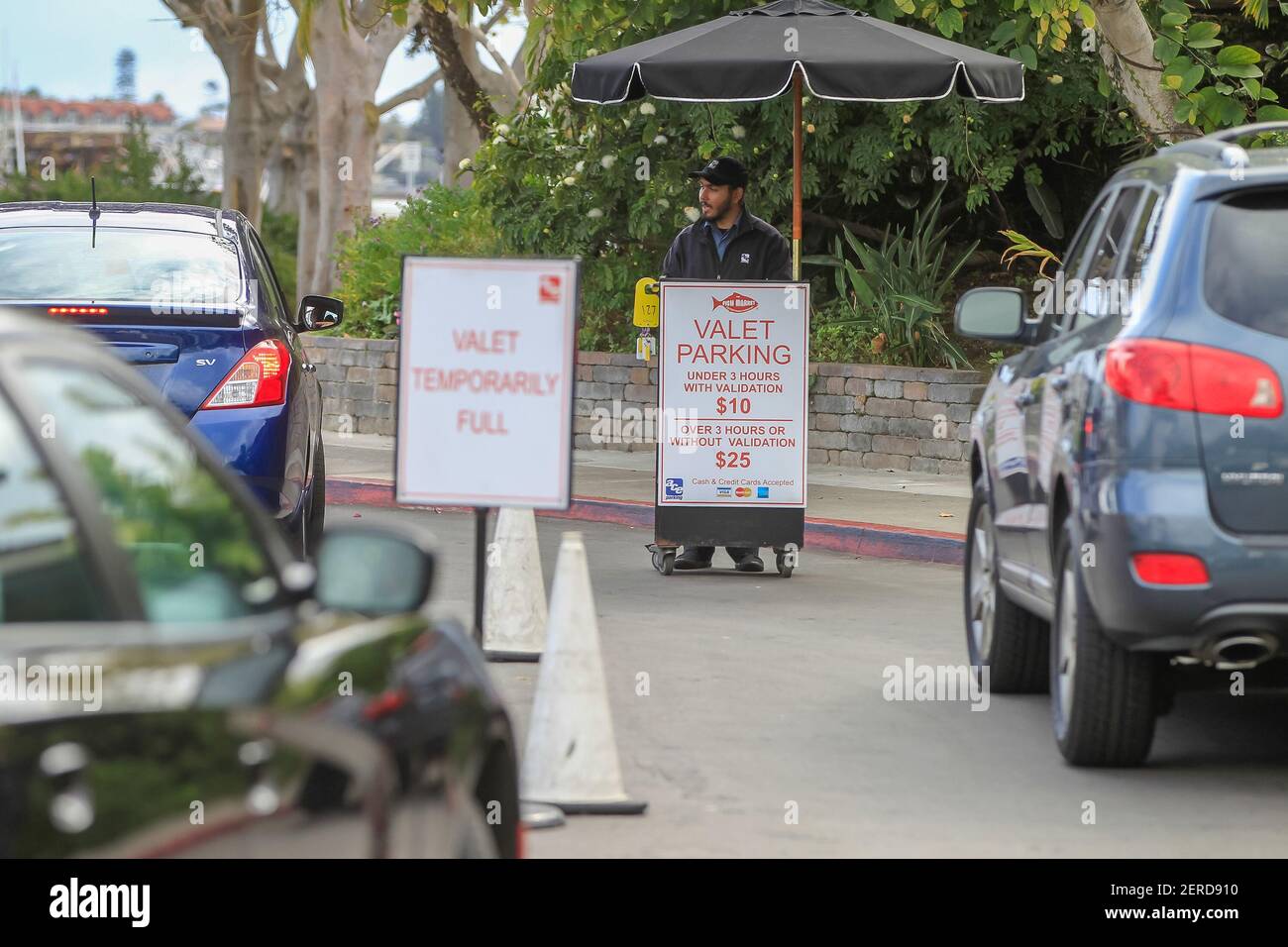 Valets and parking lots are seeing less business as people use ride