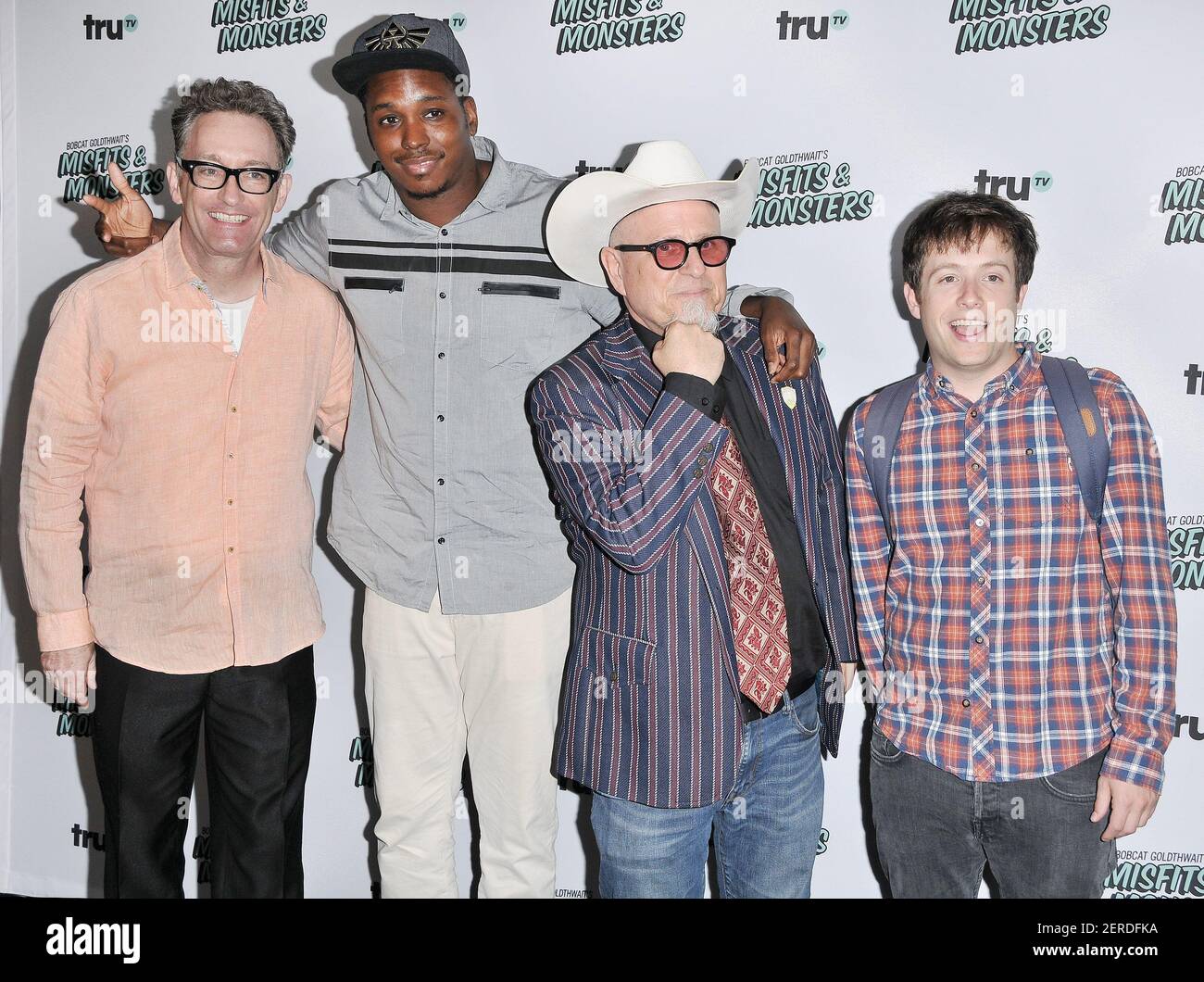 L-R) Tom Kenny, Kevin Barnett, Bobcat Goldthwait and Josh Rabinowitz at the  truTV's "Bobcat Goldthwait's Misfits & Monsters" Premiere held at The  Hollywood Roosevelt Hotel in Hollywood, CA on Wednesday, July 11,