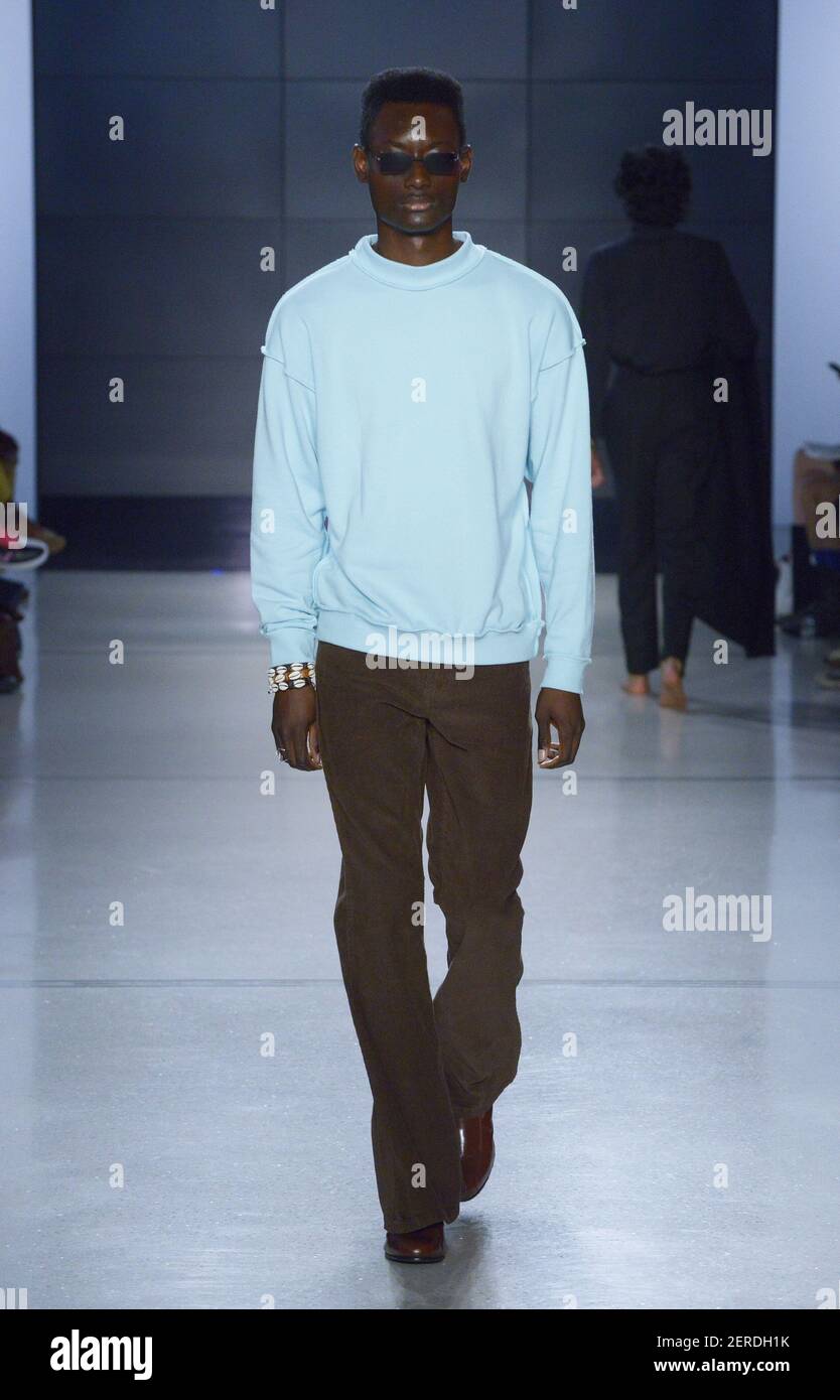 Model walks on the runway during the Head of State Fashion Show during