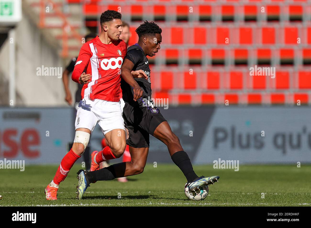 LIEGE, BELGIUM - FEBRUARY 28: Albert Sambi Lokonga of RSC