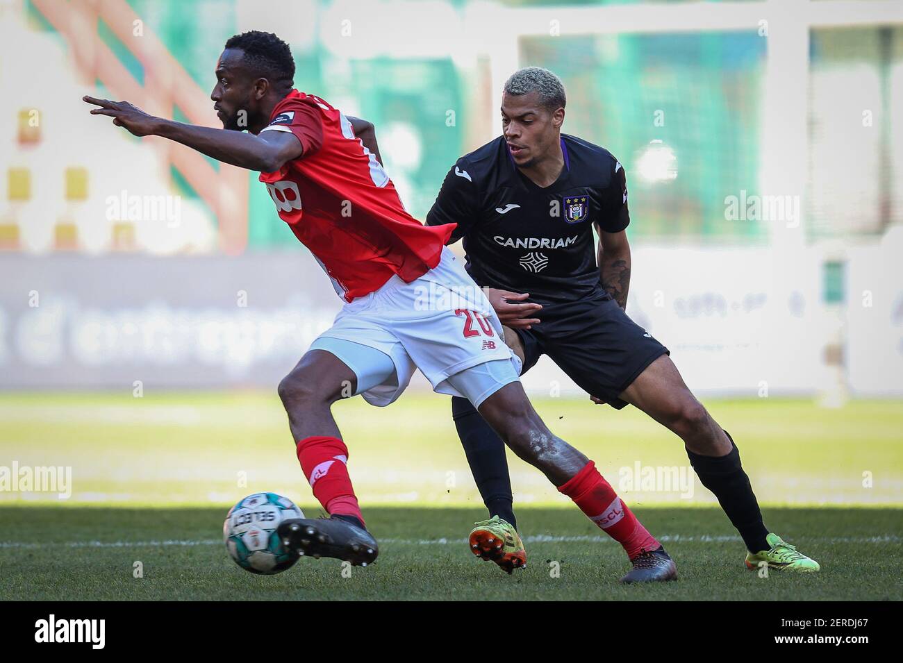 Anderlechts Lukas Nmecha Receives Yellow Card Editorial Stock Photo - Stock  Image