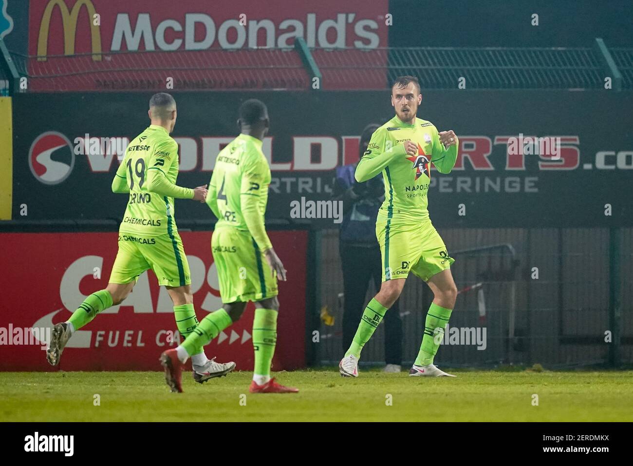 Kortrijk Belgium February 27 Tomas Chory Of Zulte Waregem Celebrates After Scoring His Sides Second Goal During The Jupiler Pro League Match Betwe Stock Photo Alamy