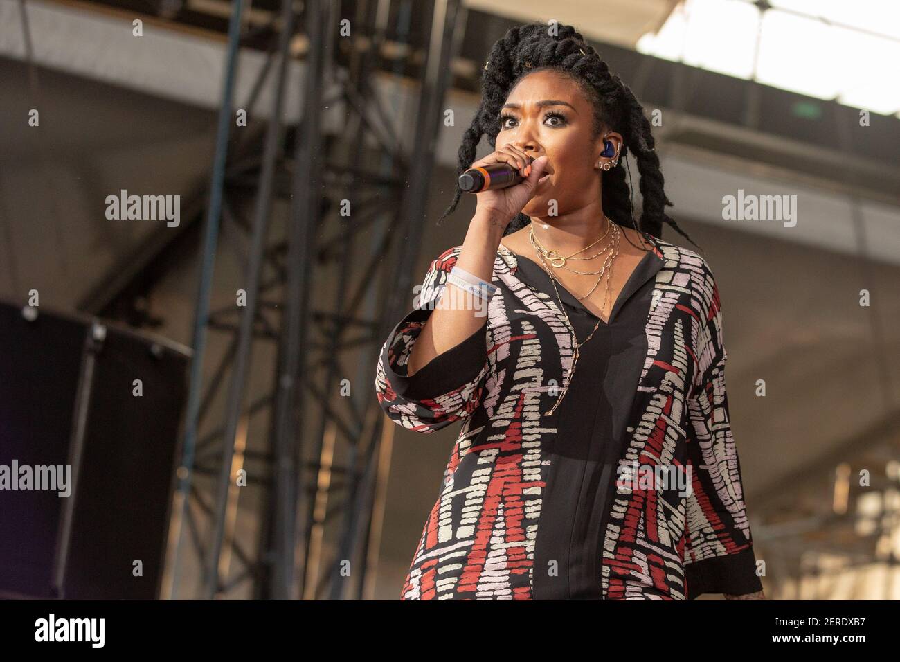 R&B singer Brandy (Brandy Norwood) during the Fourth Annual V103 Summer