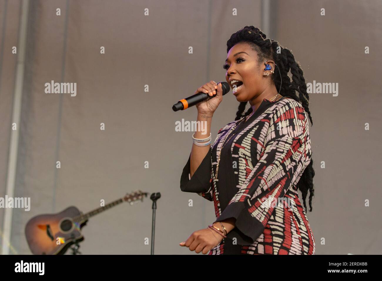 R&B singer Brandy (Brandy Norwood) during the Fourth Annual V103 Summer ...