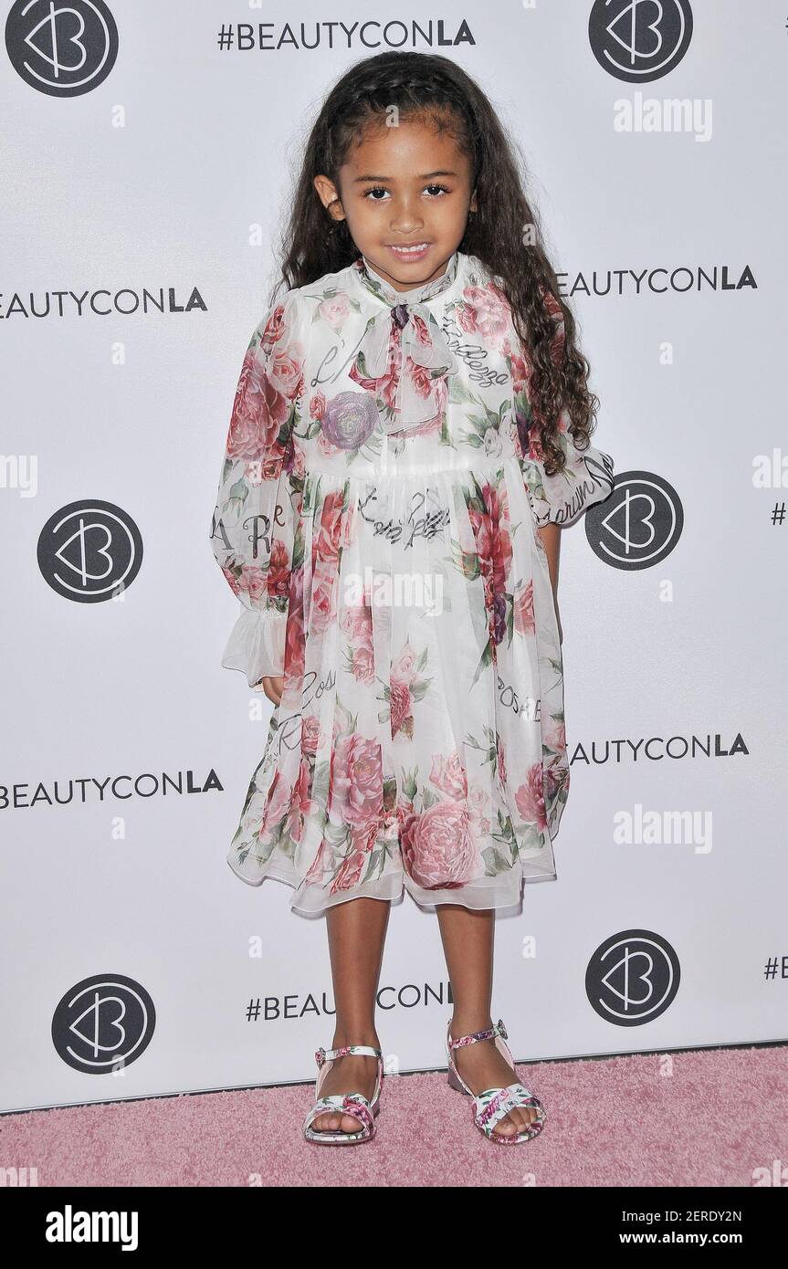 Chris Brown’s Daughter, Royalty Brown arrives at the Beautycon Festival