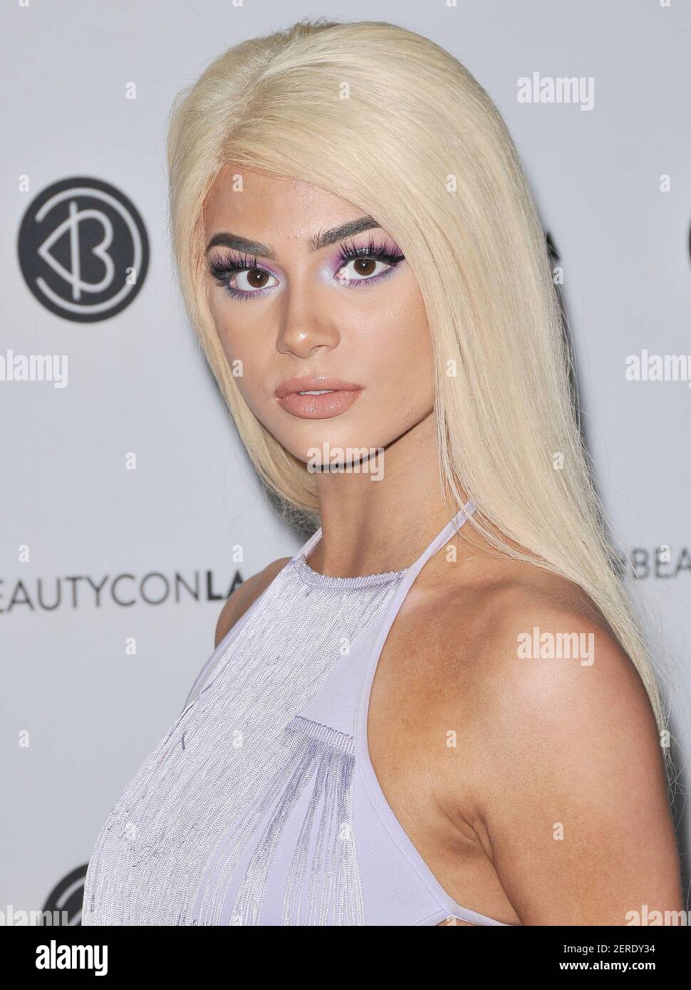Kristen Hancher arrives at the Beautycon Festival LA 2018 - Day 2 held