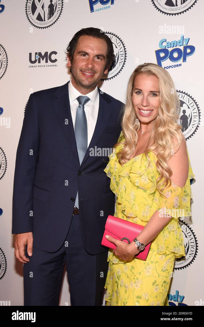 Steven Fulop Mayor of Jersey City and wife Jaclyn Thompson attend Wendy  Williams Birthday Party and The Hunter Foundation Give Back Gala 2018 on  July 18, 2018 at The Hammerstein Ballroom within