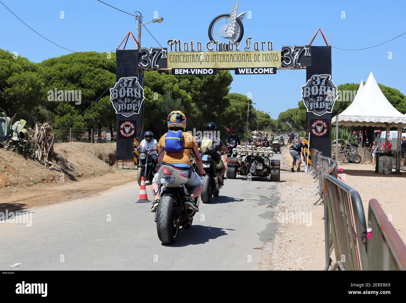 Faro, 07/07/2017 - 37th International Motorcycle Concentration in Faro.  Manuel Marinheiro, José Amaro, Rogério Bacalhau, Steven Piedade; (André  Vidigal / Global Images/Sipa USA Stock Photo - Alamy