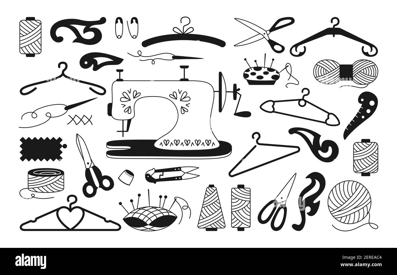 Hobby accessories sewing tools equipment Vector Image