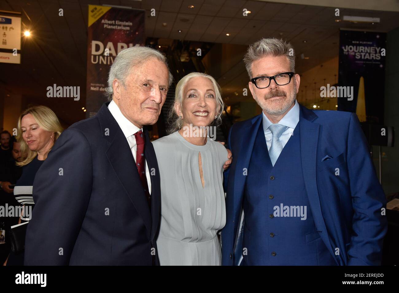 Bert Fields and Barbara Guggenheim and Christopher McQuarrie attends the "Mission: Impossible -Fallout" US Premiere at Lockheed Martin IMAX Theater at the Smithsonian National Air & Space Museum July 22, 2018 in Washington, DC. (Kris Connor/SipaUSA) Stock Photo