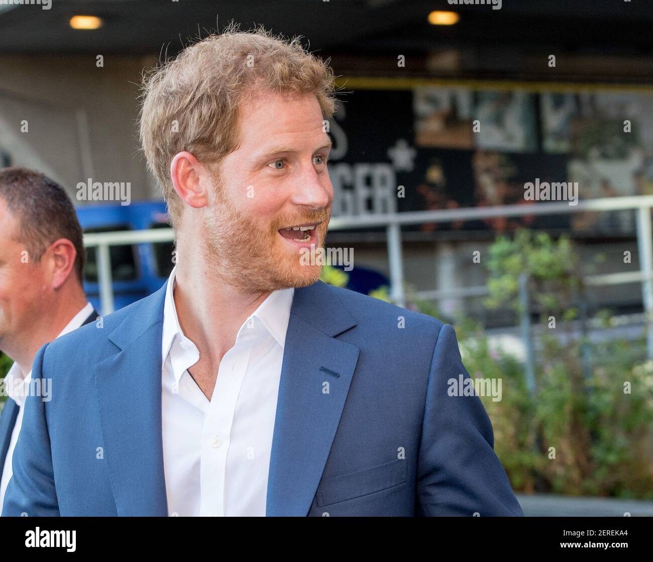 Prince Harry, Duke of Sussex attends a reception, during his visit to