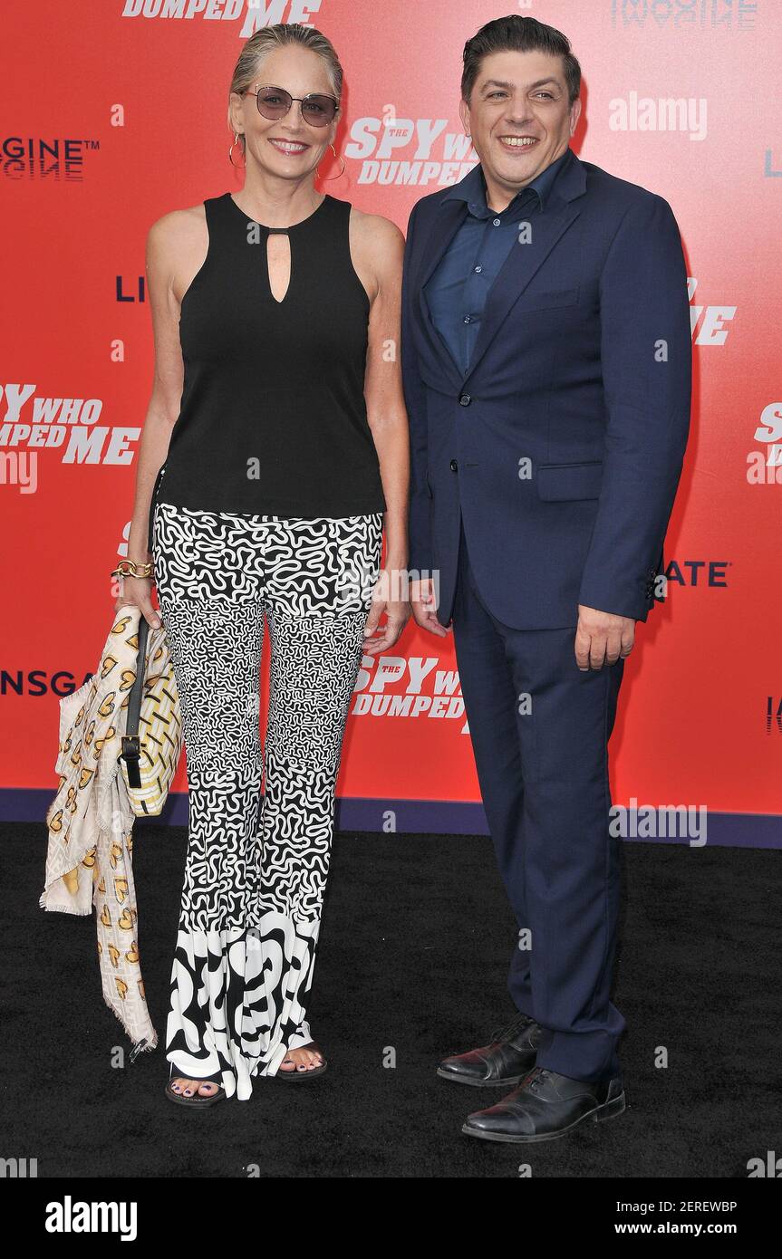 Sharon Stone and Guest at "The Spy Who Dumped Me" Los Angeles Premiere