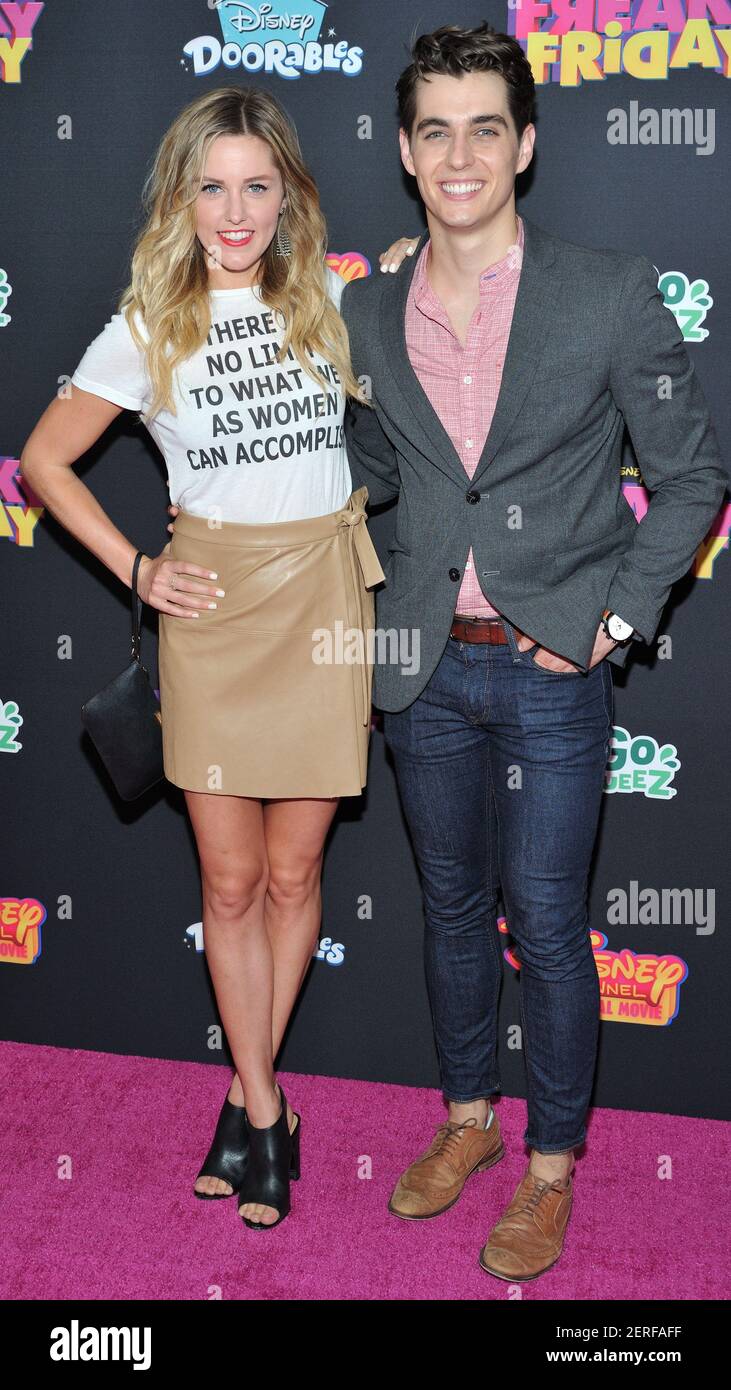 L-R: Actors Taylor Louderman and Kyle Selig attend the red carpet