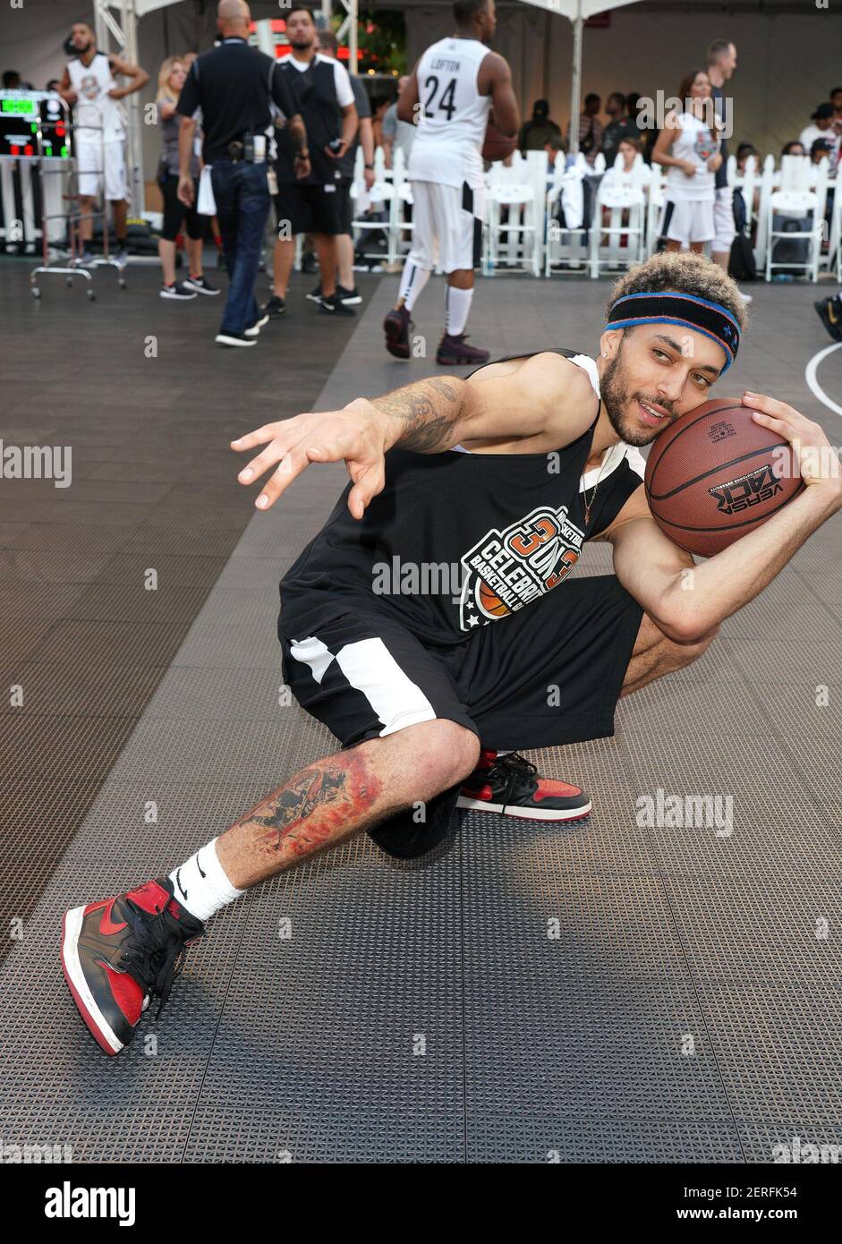 Kalin White at the 10th Annual Nike Basketball 3On3 Tournament held at L.A.  Live's Microsoft Square on August 03, 2018 in Los Angeles, CA, USA (Photo  by JC Olivera/Sipa USA Stock Photo -