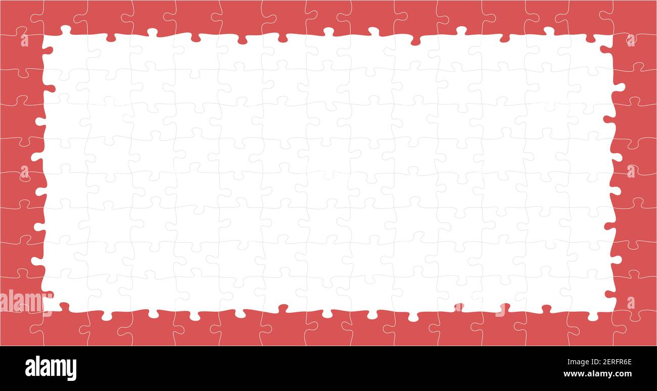 abstract background puzzle frame with blank space Stock Vector