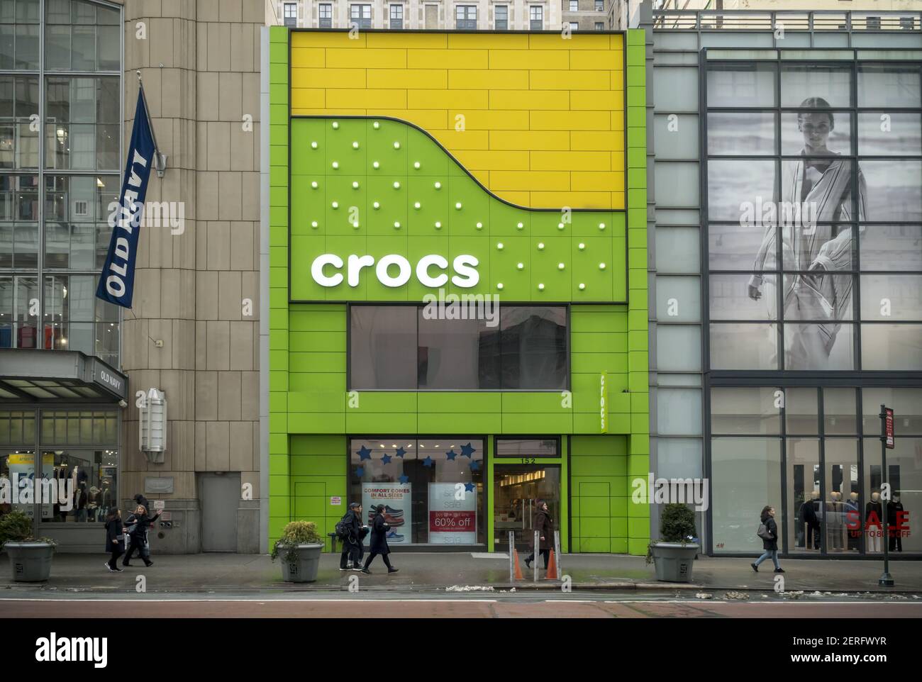 The Crocs store in Herald Square in New York, seen on Thursday, January 11,  2018. (Photo by Richard B. Levine Stock Photo - Alamy