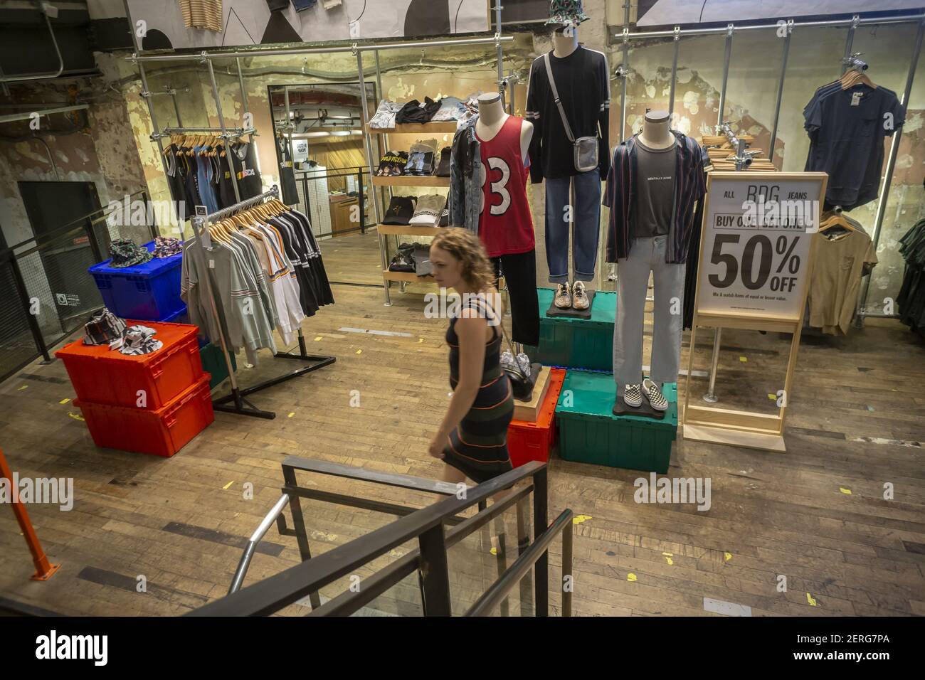 An Urban Outfitters retail store in Herald Square in New York on