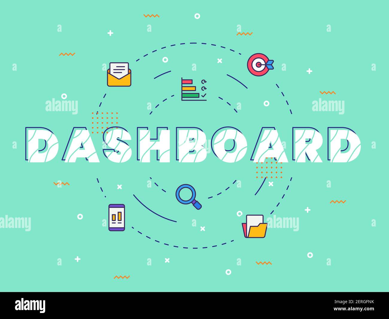 dashboard typography calligraphy word art with filled color style vector  design illustration Stock Photo - Alamy