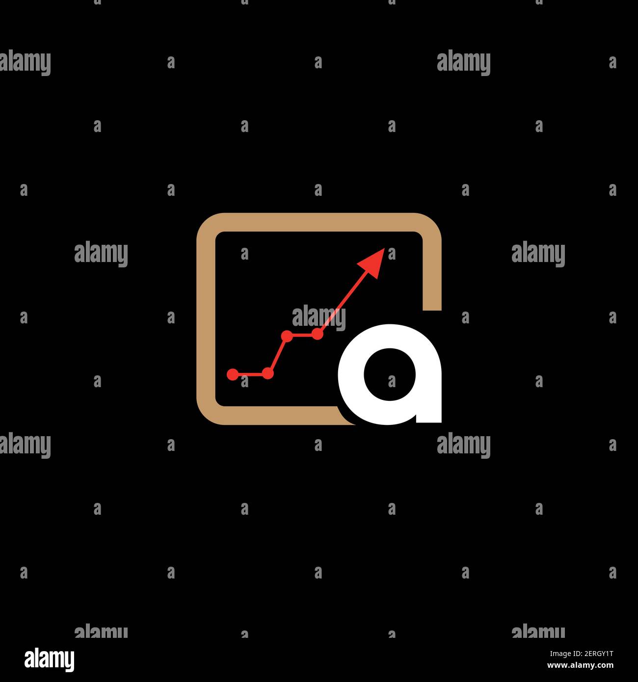 accounting growth icon for apps or websites Stock Vector