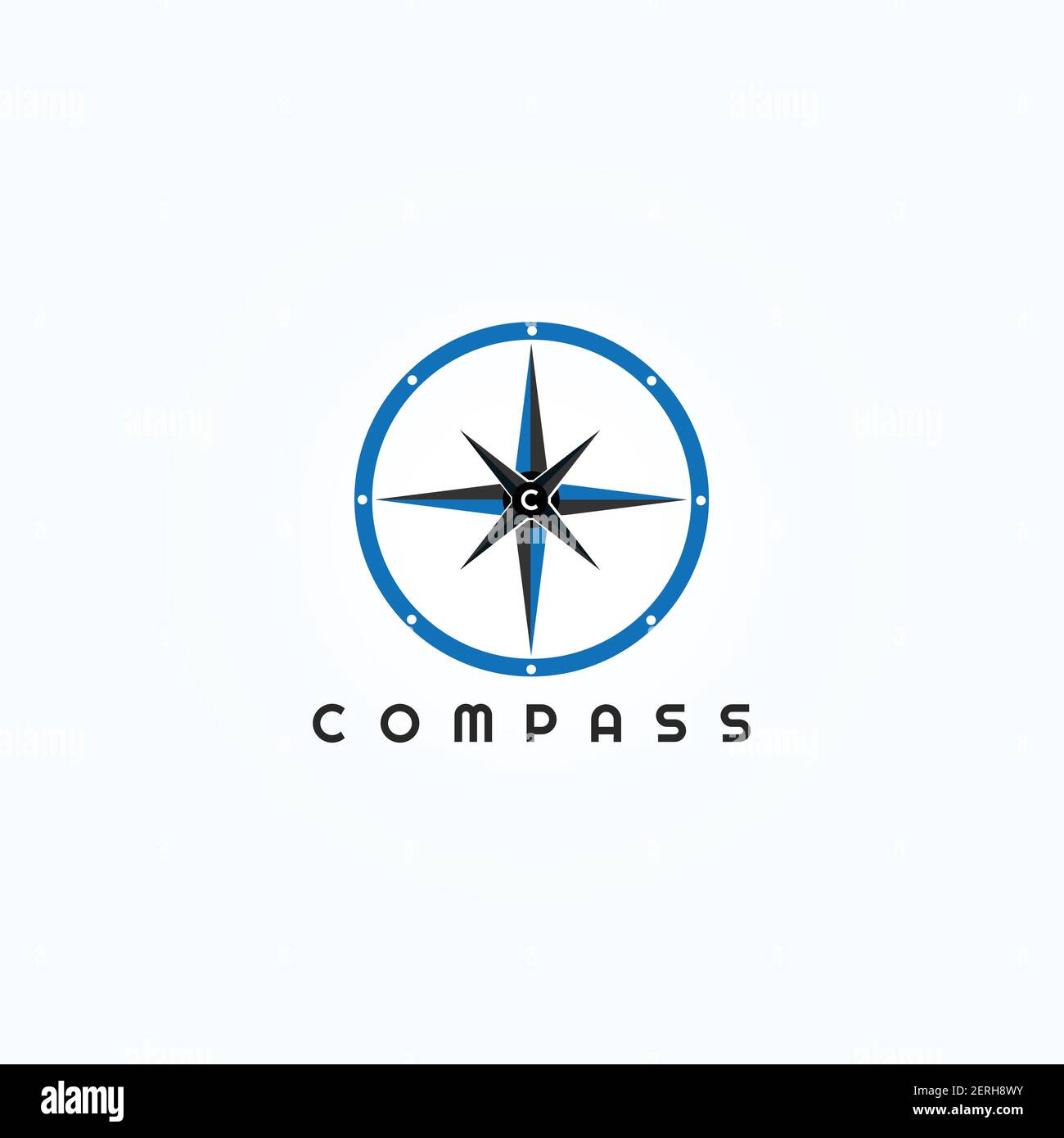 Compass icon for apps or websites Stock Vector