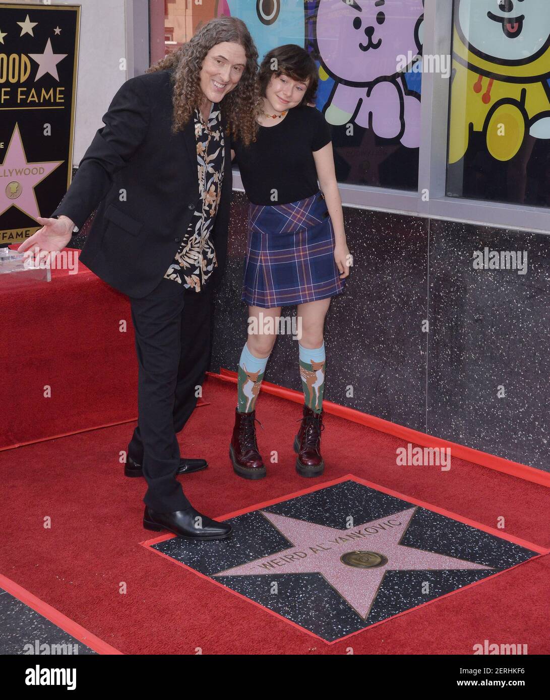 (LR) Weird Al Yankovic and Nina Yankovic at the Weird Al Yankovic Star