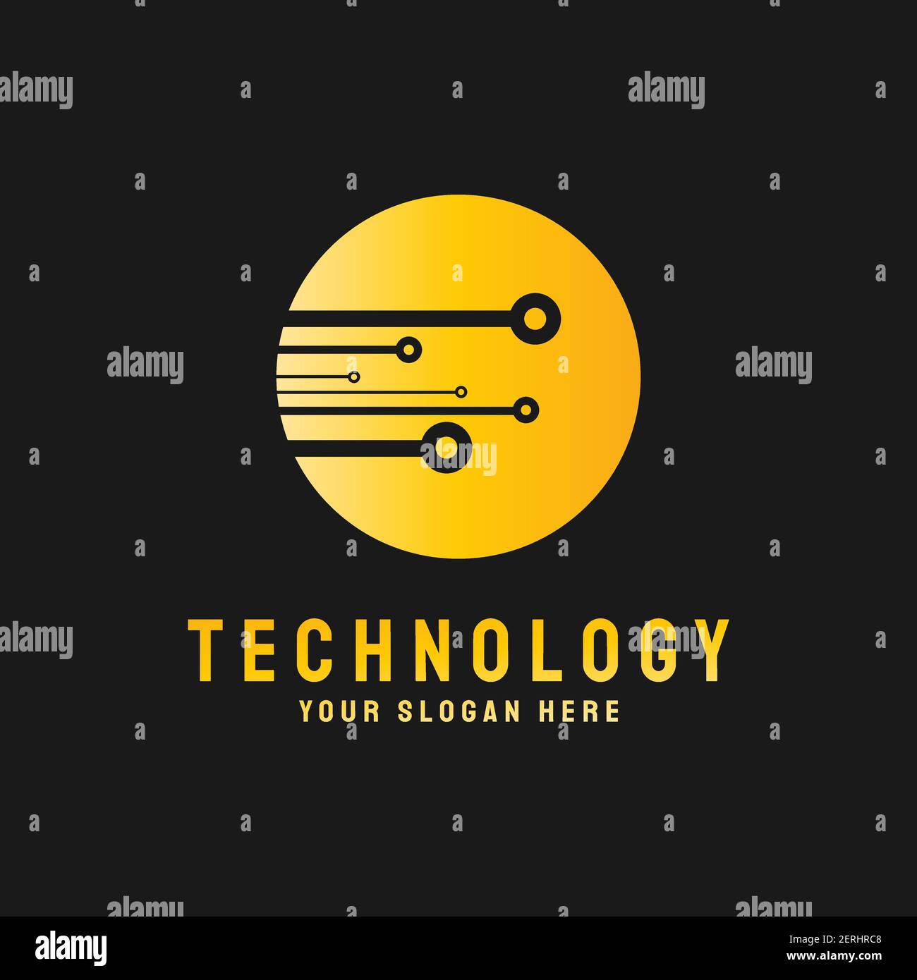 Technology circuit icon for apps or websites Stock Vector