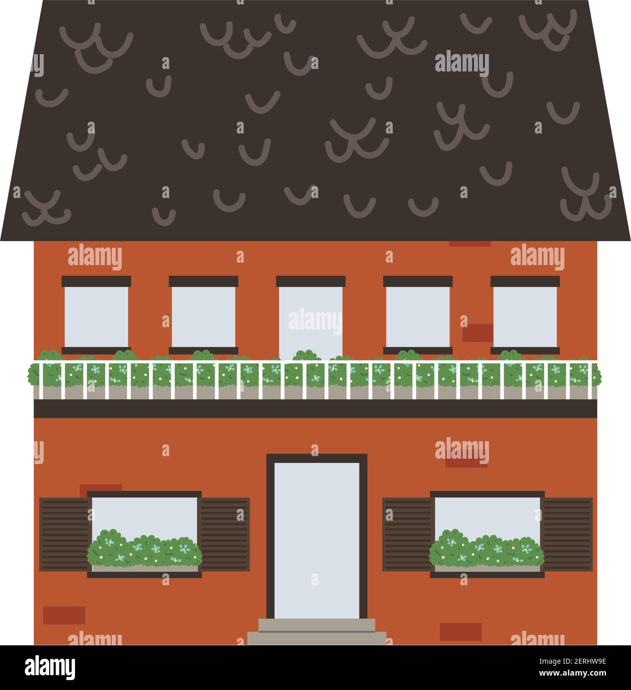 urban building garden foliage isolated Stock Vector Image & Art - Alamy