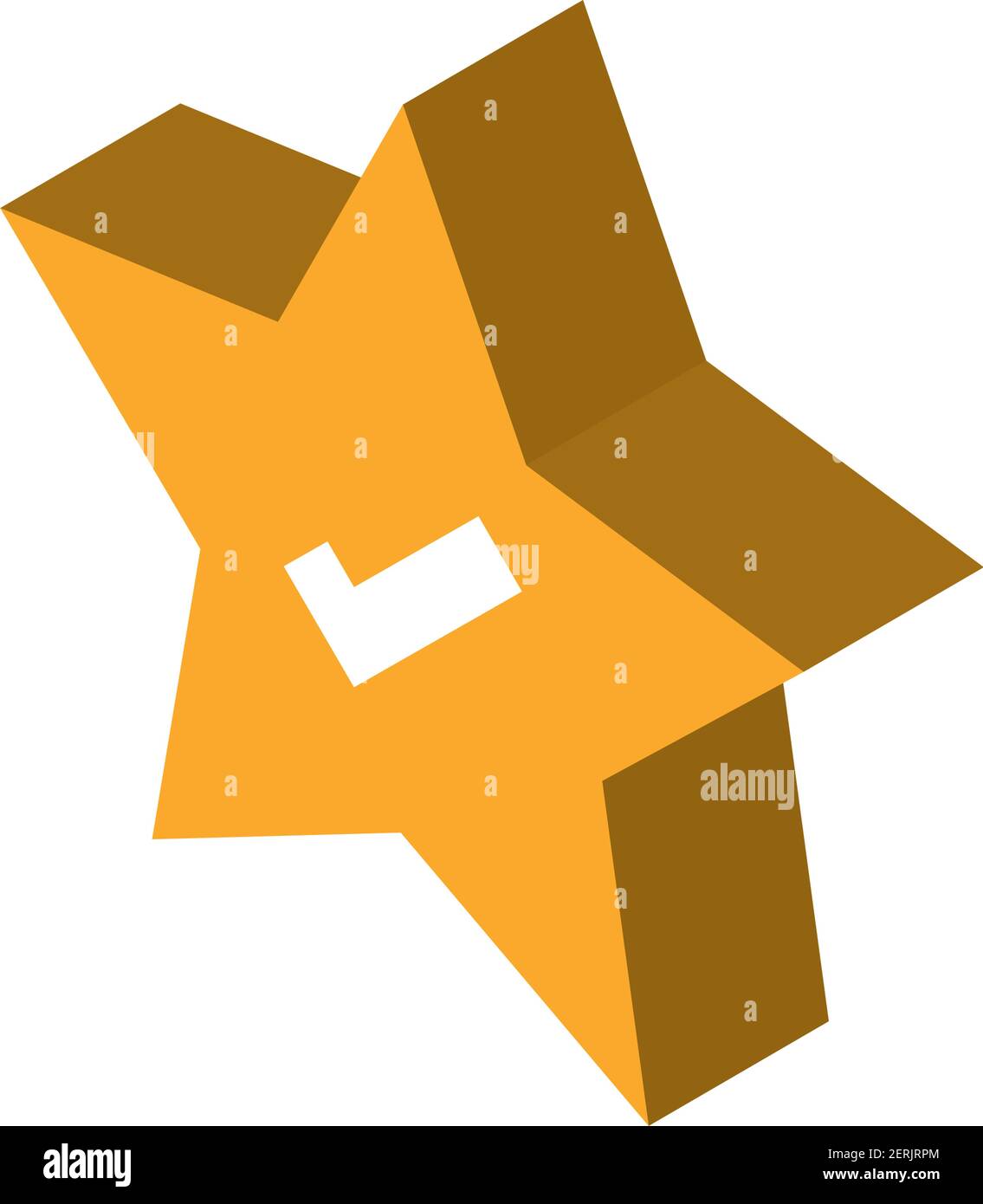 star check mark ranking vector illustration isometric icon isolated Stock Vector