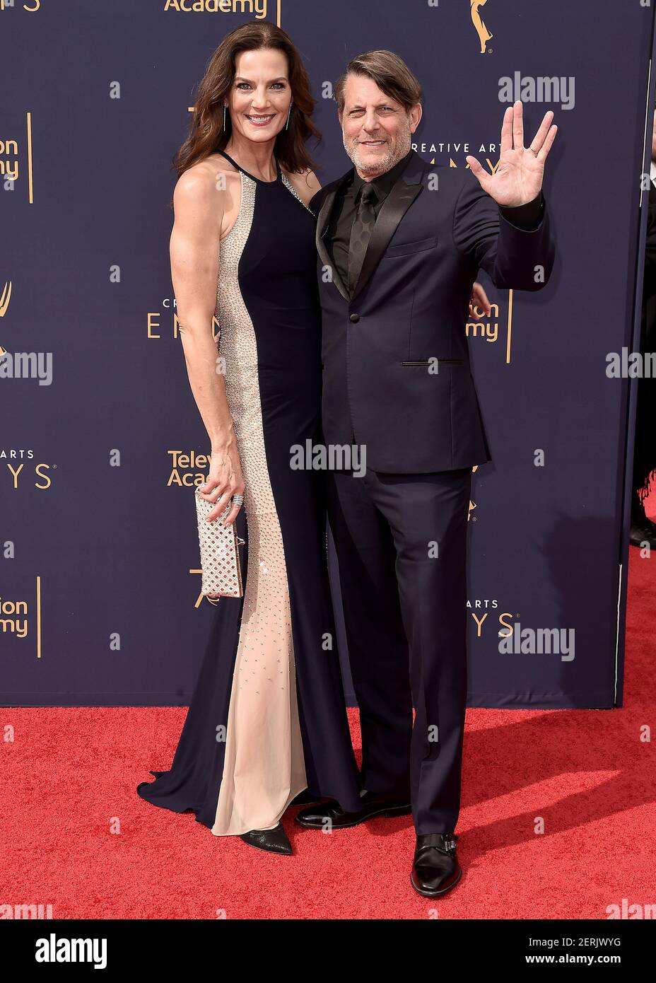 LOS ANGELES - SEPTEMBER 8: Terry Farrell and Adam Nimoy at the 2018