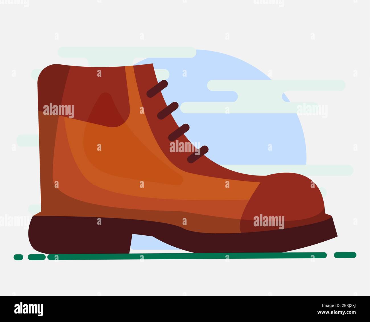 hiking boot vector illustration in flat style Stock Vector Image & Art