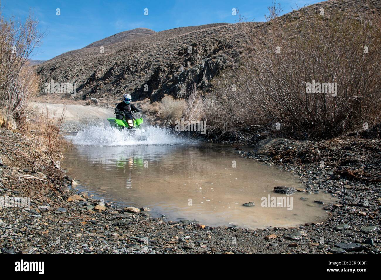Silver Canyon is an excellent place for motorsports in Inyo County, CA, USA and it provides beautiful views. Stock Photo