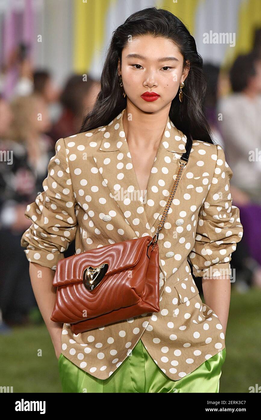 Model Yoon Young Bae walks on the runway during the Escada Fashion Show ...