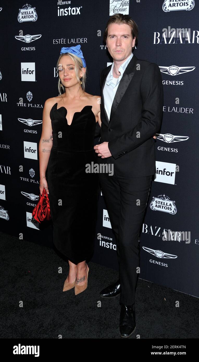 L-R: Jemima Kirke and Alex Cameron attend the Harper's Bazaar Icons by