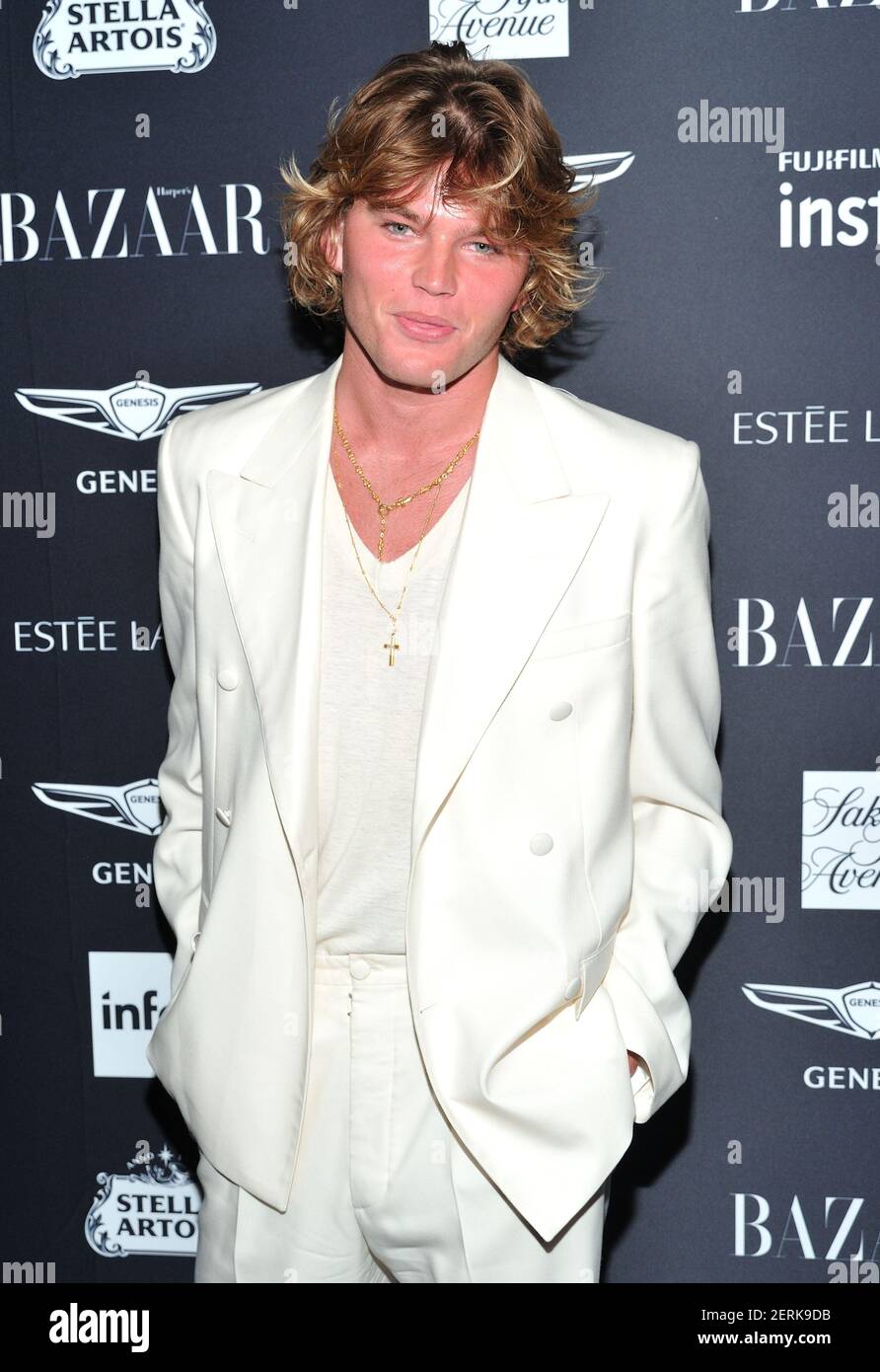 Model Jordan Barrett attends the Harper's Bazaar Icons by Carine Roitfeld  event at The Plaza Hotel in New York, NY on September 7, 2018. (Photo by  Stephen Smith/SIPA USA Stock Photo - Alamy