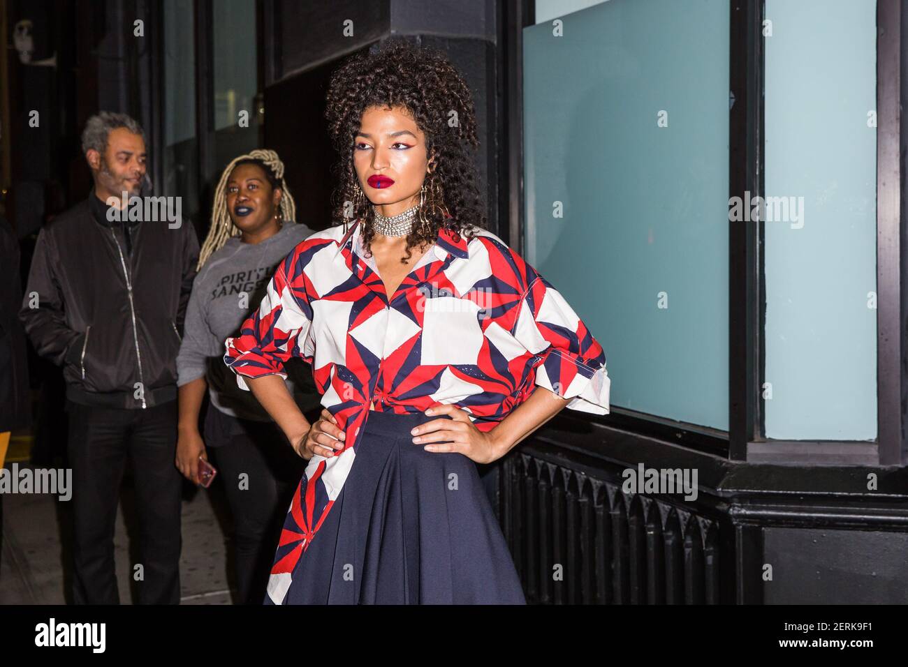 Actress Indya Moore attends the Calvin Klein Collection during New York  Fashion Week on September 11, 2018 in New York, NY. (Photo by Joe Russo /  Sipa USA Stock Photo - Alamy