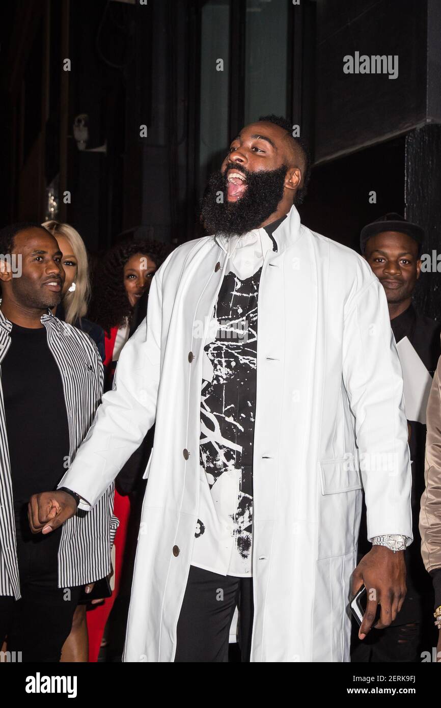 Professional basketball player James Harden attends the Calvin Klein  Collection during New York Fashion Week on September 11, 2018 in New York,  NY. (Photo by Joe Russo / Sipa USA Stock Photo - Alamy