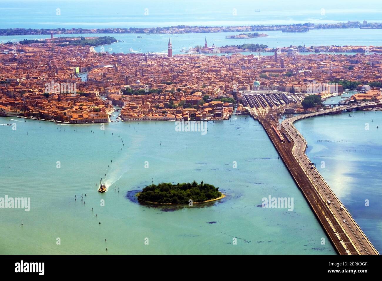 Aerial view of Venice Italy Stock Photo